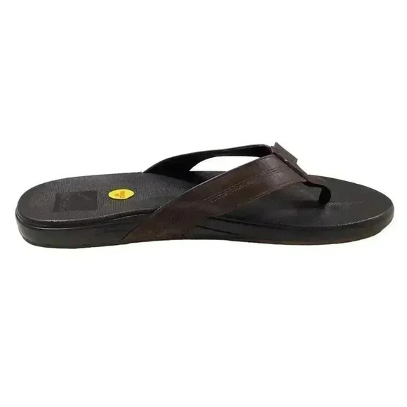 Reef Cushion Phantom LE Mens 13 Thong Slide Sandals Black Brown Leather NEW